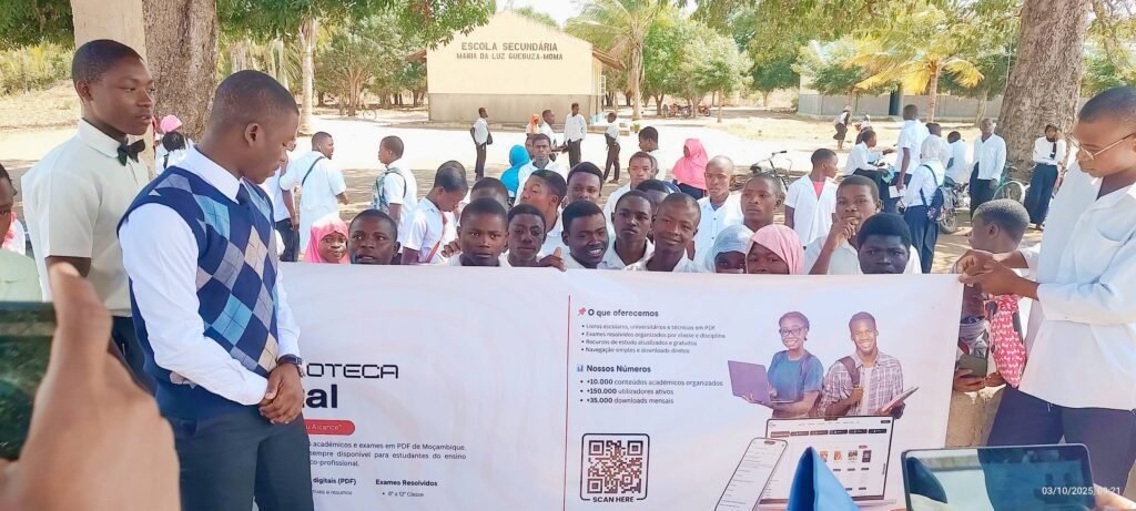 Livromoz Moçambique inspira alunos na Escola Secundária Maria da Luz Guebuza e reforça o acesso gratuito ao conhecimento digital