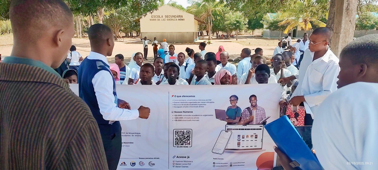 Livromoz Moçambique inspira alunos na Escola Secundária Maria da Luz Guebuza e reforça o acesso gratuito ao conhecimento digital